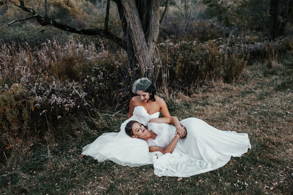 Melissa and Natalie on their wedding day, photograph 94 of 112