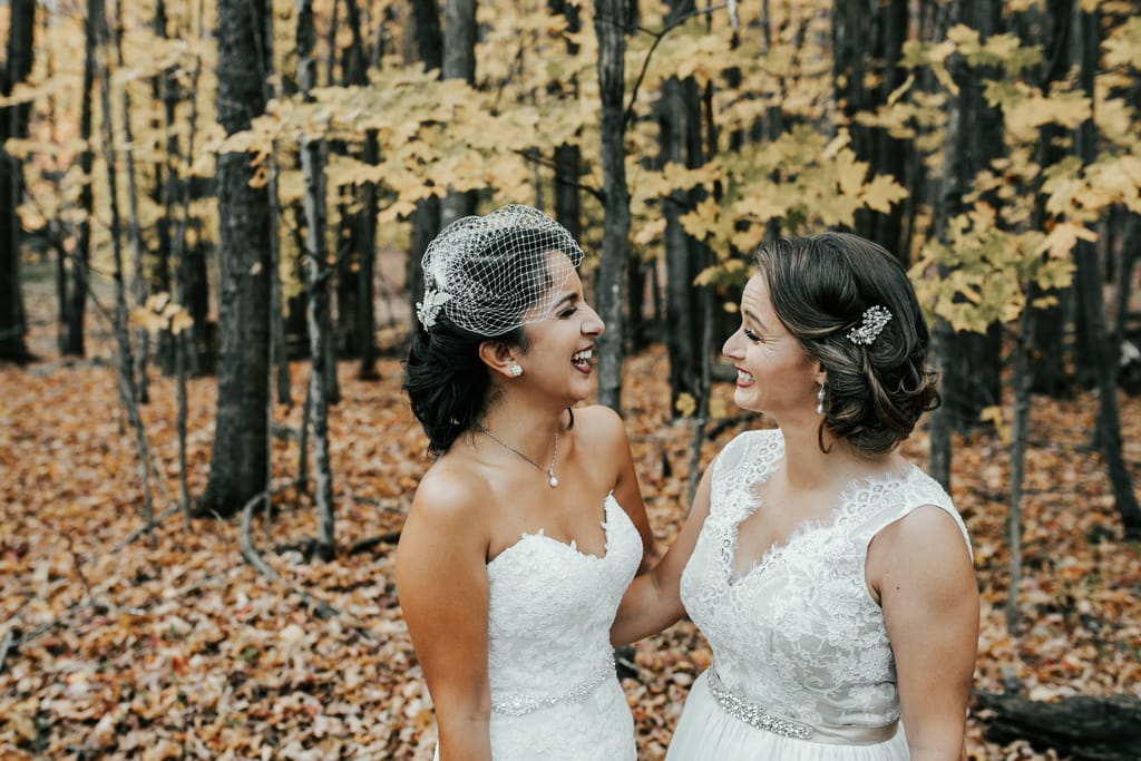 Melissa and Natalie on their wedding day, photograph 36 of 112