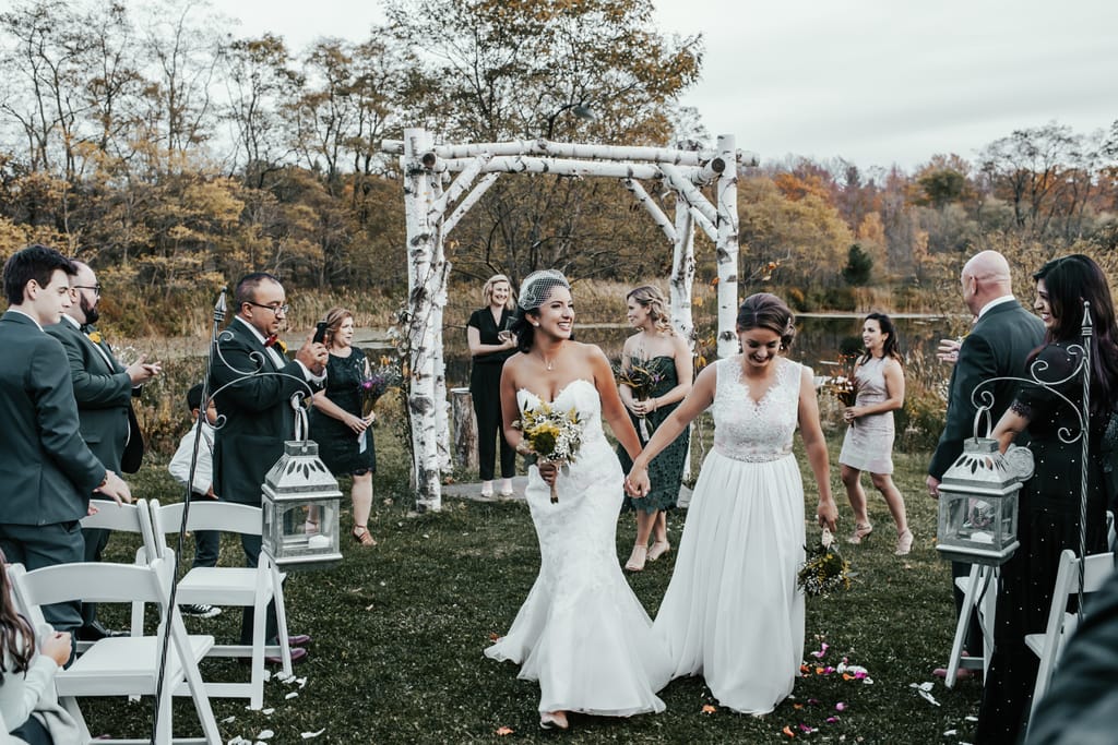 Melissa and Natalie on their wedding day, photograph 83 of 112