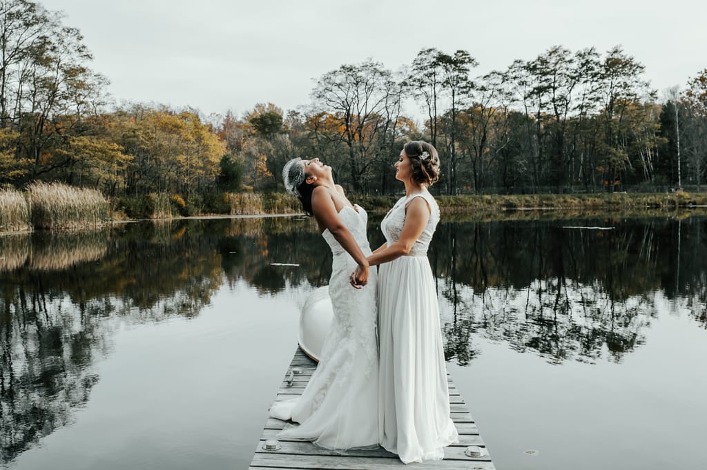 Melissa and Natalie on their wedding day, photograph 55 of 112
