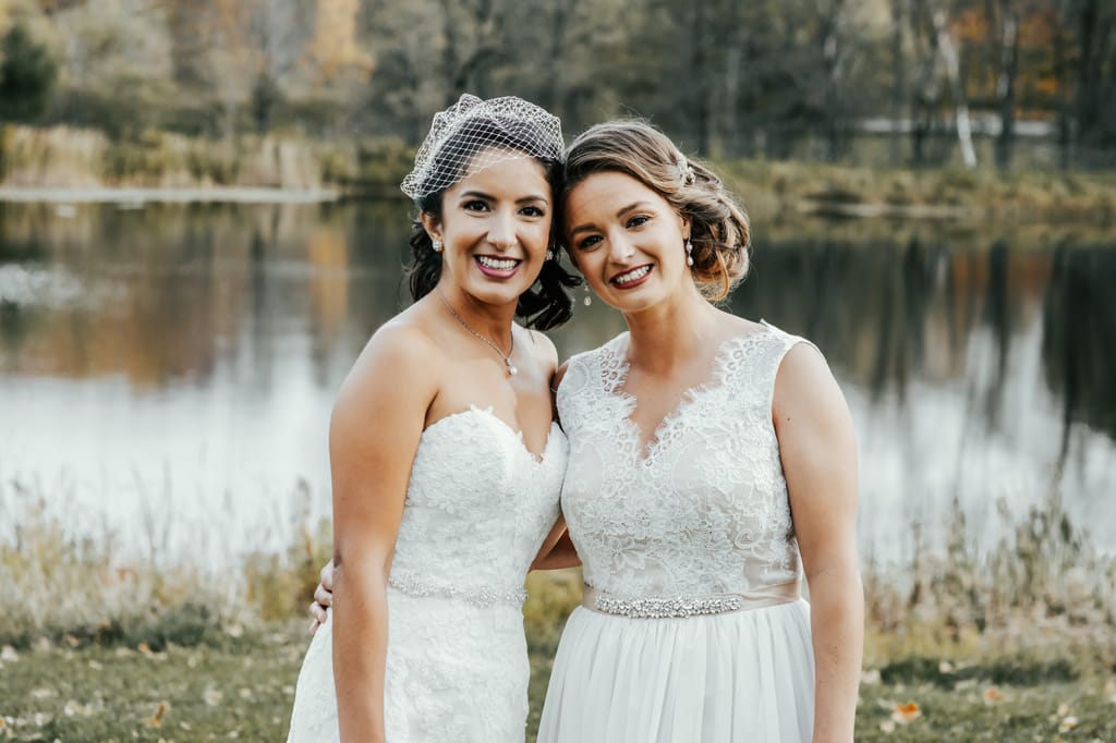 Melissa and Natalie on their wedding day, photograph 45 of 112
