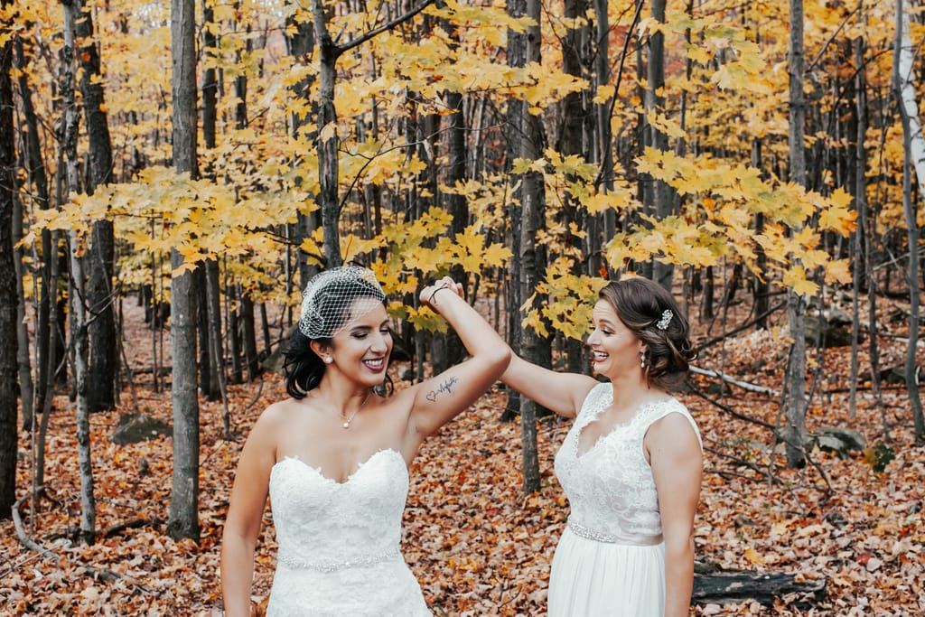 Melissa and Natalie on their wedding day, photograph 35 of 112