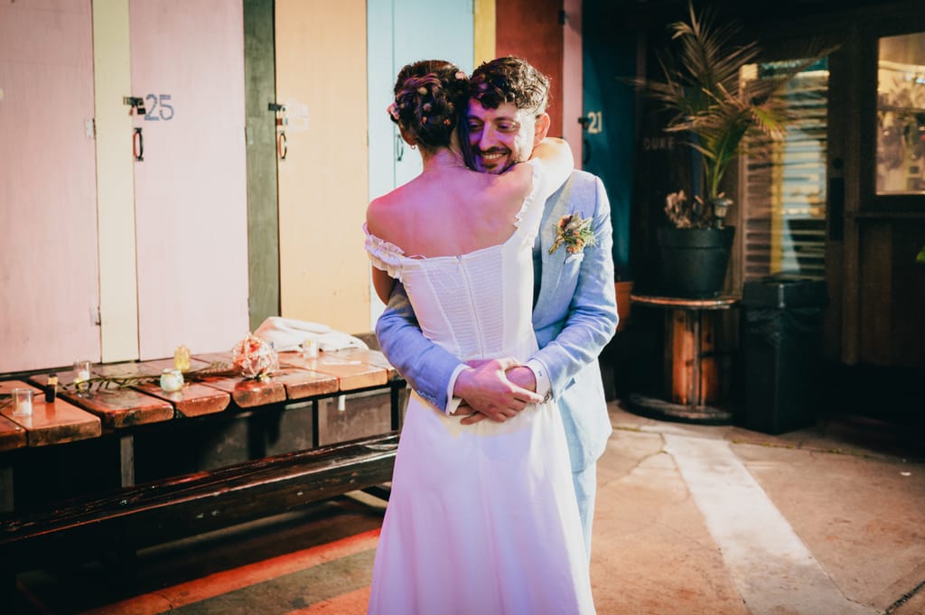 Rachel and David on their wedding day, photograph 128 of 143