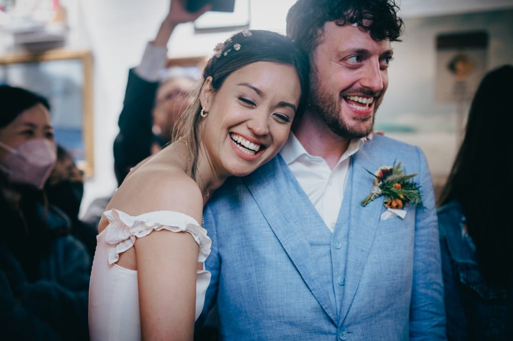 Rachel and David on their wedding day, photograph 122 of 143