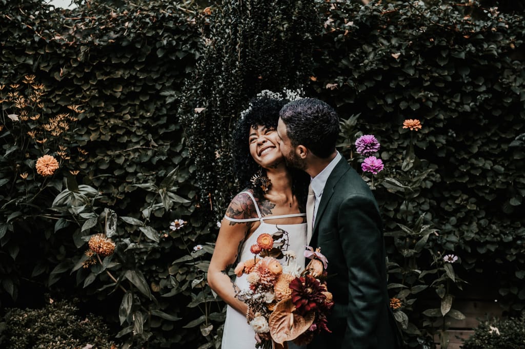 Sophie and Ben on their wedding day