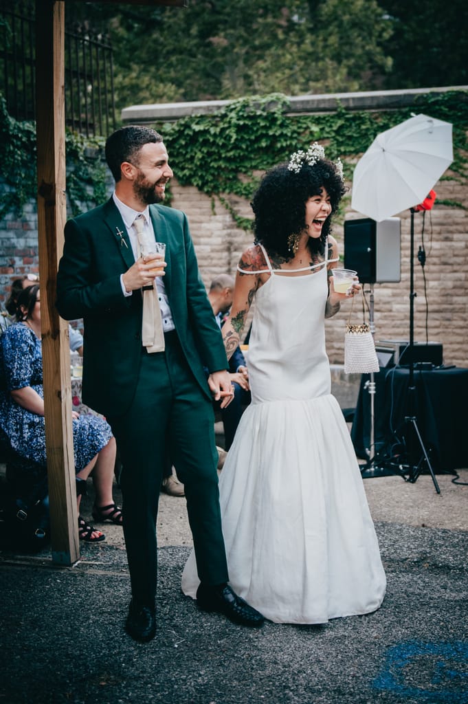 Sophie and Ben on their wedding day, photograph 96 of 100