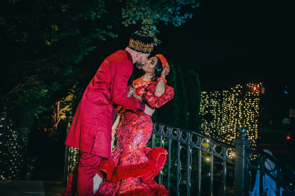 Zhanib and Obi on their wedding day, photograph 55 of 55