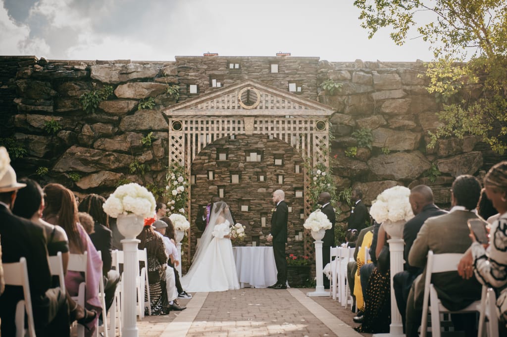 Zhanib and Obi on their wedding day