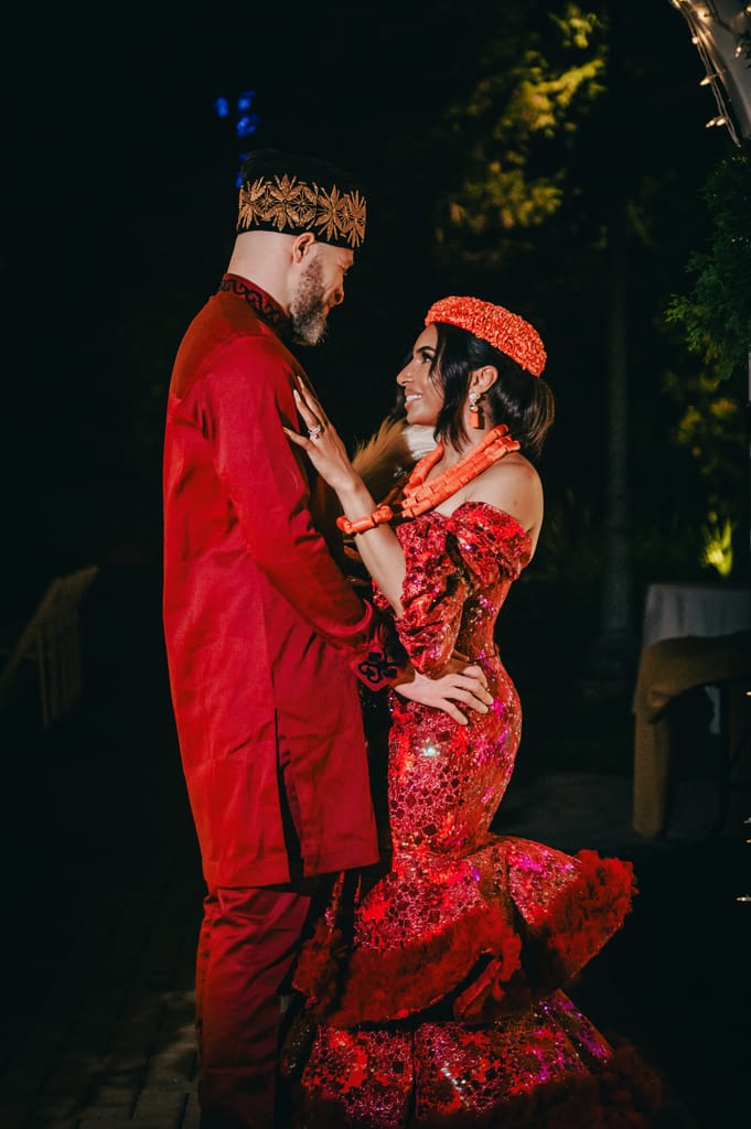 Zhanib and Obi on their wedding day, photograph 54 of 55