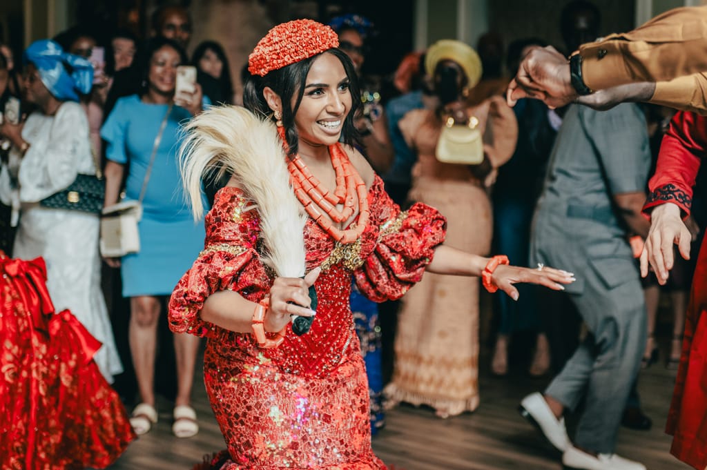 Zhanib and Obi on their wedding day, photograph 50 of 55