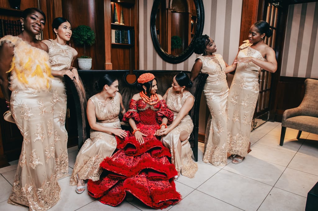 Zhanib and Obi on their wedding day, photograph 49 of 55